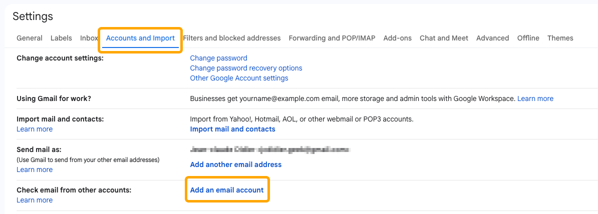 Navigate to Accounts and Import